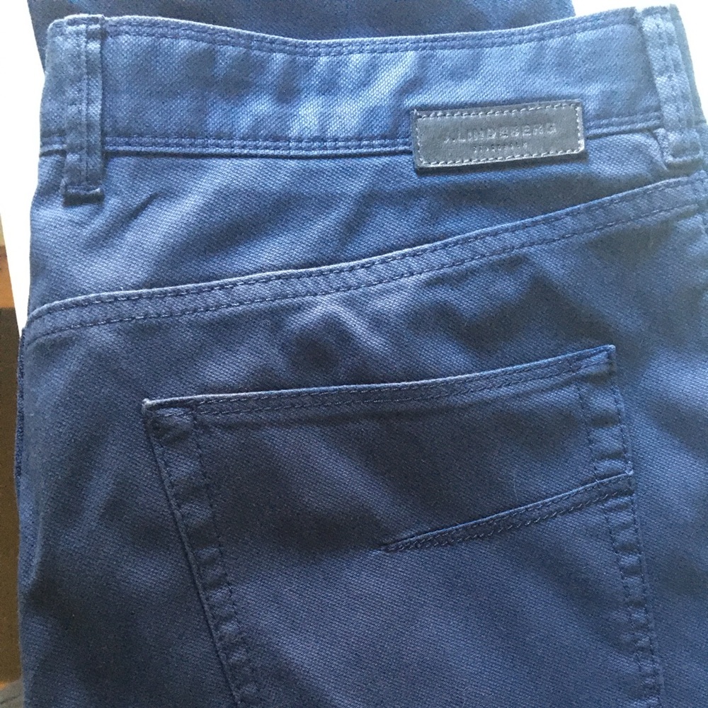 New/never worn J Lindeberg navy cotton trousers